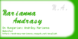 marianna andrasy business card