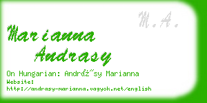 marianna andrasy business card